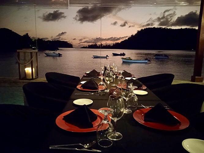 Del Place Restaurant — interior table setting